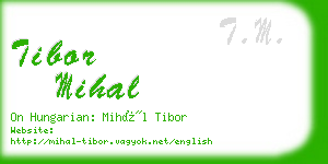 tibor mihal business card